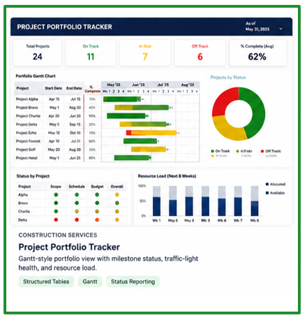 Project Portfolio Tracker Dashboard