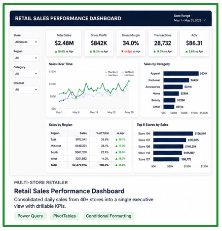 Retail Sales Performance Dashboard